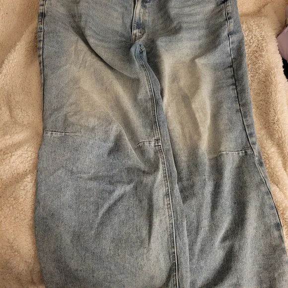 YoungLA Light Blue Distressed Wide Leg Jeans - Picture 4 of 4